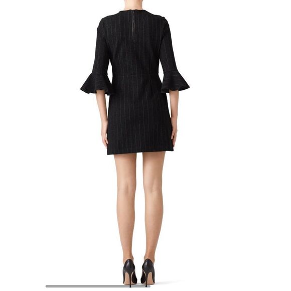 SAYLOR Grey Pinstripe Constance Dress Size Large - Picture 3 of 13